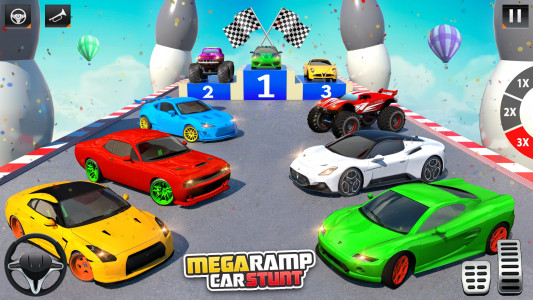 اسکرین شات بازی Mega Ramp Stunt Car Extreme 3D 1