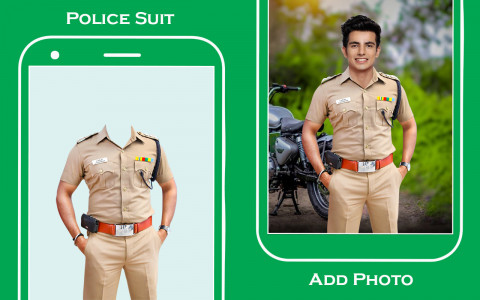 اسکرین شات 1 برنامه Men police suit photo editor