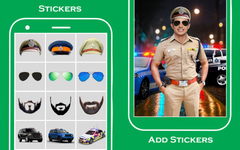 اسکرین شات 3 برنامه Men police suit photo editor