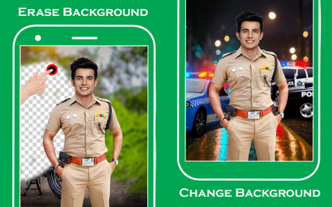 اسکرین شات 2 برنامه Men police suit photo editor