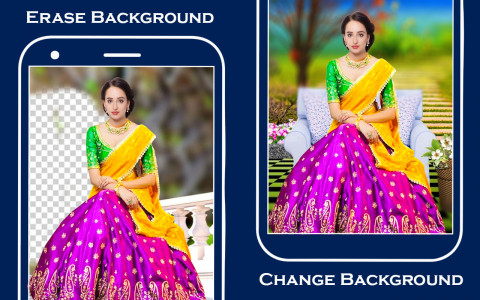 اسکرین شات 2 برنامه Bridal lehenga saree editor
