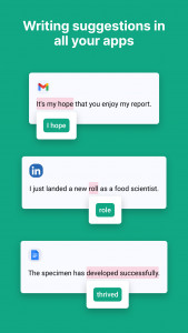 اسکرین شات برنامه Grammarly - Grammar Keyboard 1