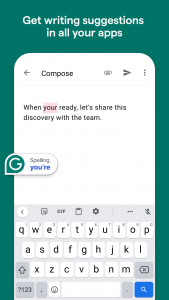 اسکرین شات برنامه Grammarly-AI Writing Assistant 2