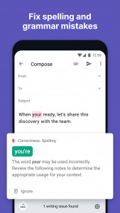 اسکرین شات برنامه Grammarly - Grammar Keyboard 2
