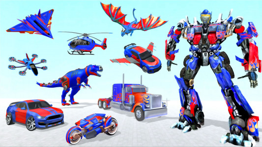 اسکرین شات برنامه Jet Robot Car :Robot Car Games 1