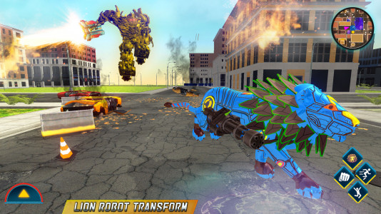 اسکرین شات برنامه Grand Robot Lion Transform Simulator 1