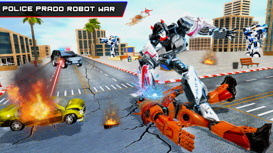 اسکرین شات برنامه Police Prado Robot Car Games 3