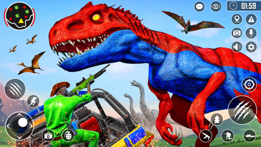 اسکرین شات برنامه Wild Dinosaur Hunting Zoo Game 1