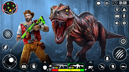 اسکرین شات برنامه Wild Dinosaur Hunting Zoo Game 2