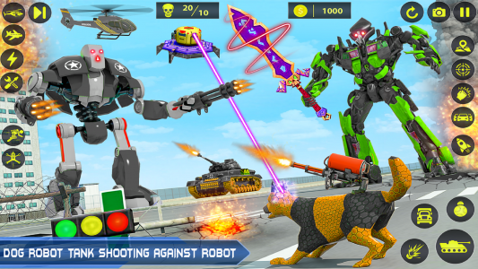 اسکرین شات برنامه Army Tank Robot Car Games: 1