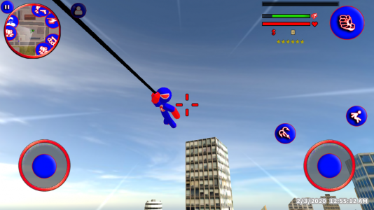 اسکرین شات برنامه Superhero Stickman Rope hero G 1