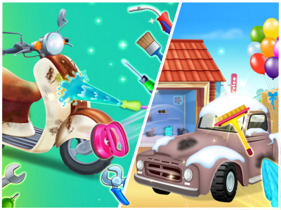 اسکرین شات بازی Truck wash games for boys 2