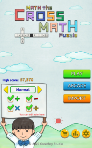 اسکرین شات بازی Math the Cross Math Puzzle 1