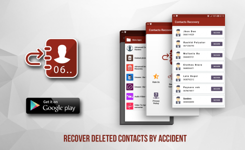 اسکرین شات برنامه Recover Deleted Contacts 1