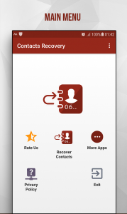 اسکرین شات برنامه Recover Deleted Contacts 2