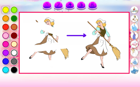 اسکرین شات بازی نقاشی با سیندرلا 3