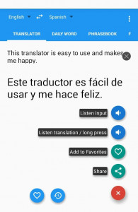 اسکرین شات برنامه Translate with Talking Translator/Traductor 1