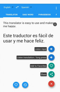 اسکرین شات برنامه Learn with Talking Translator 4