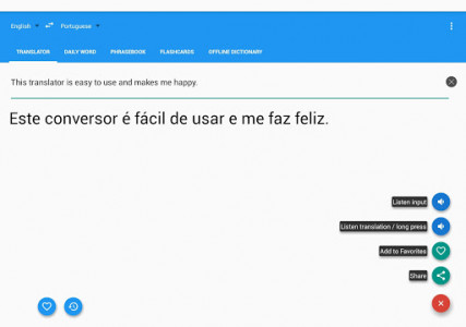 اسکرین شات برنامه Portuguese English Translator 6