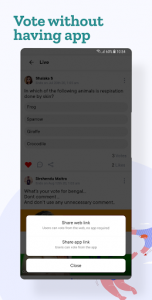 اسکرین شات برنامه Suggestify - polling, voting, survey, groups, chat 6