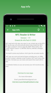 اسکرین شات برنامه NFC/RF Reader and Writer 5