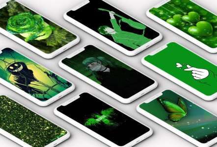 اسکرین شات 1 برنامه Green Wallpaper