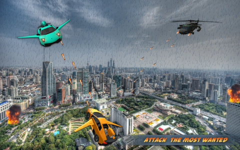 اسکرین شات بازی Sky Flying Car Extreme 3D 2019 3