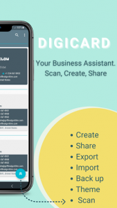 اسکرین شات برنامه DigiCard - Digital Business Card: Scanner & Maker 1