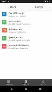 اسکرین شات برنامه Riga Transport - timetables 6
