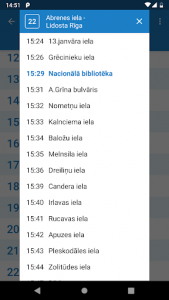 اسکرین شات برنامه Riga Transport - timetables 5