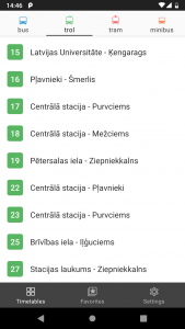 اسکرین شات 1 برنامه Riga Transport - timetables