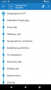 اسکرین شات برنامه Riga Transport - timetables 2