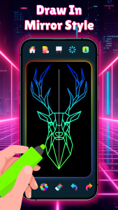 اسکرین شات 4 برنامه Doodle Art - Glow Drawing App