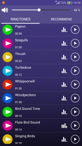اسکرین شات 2 برنامه Birds Sounds Ringtones