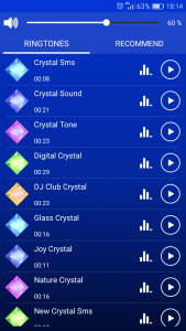 اسکرین شات 2 برنامه Crystal Clear Sound Ringtones