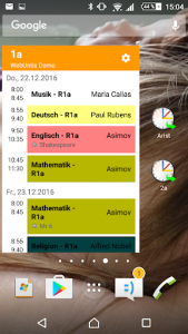 اسکرین شات برنامه Untis Mobile 2