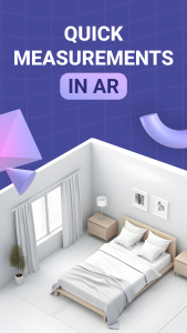 اسکرین شات 1 برنامه AR Plan 3D Measure: قياس الطول