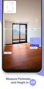 اسکرین شات 1 برنامه AR Plan 3D Tape Measure, Ruler