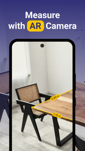 اسکرین شات 1 برنامه AR Ruler: Tape Measure in AR