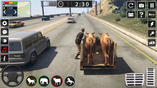 اسکرین شات بازی Animal transport truck games 4