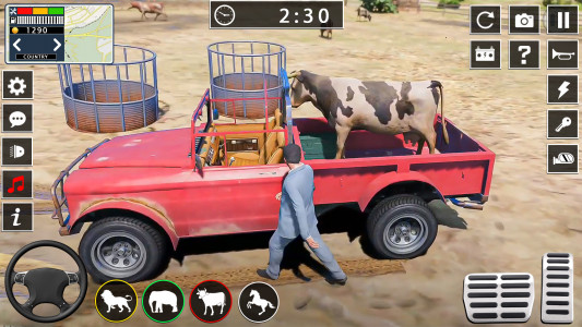 اسکرین شات بازی Animal transport truck games 2