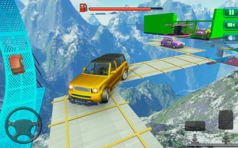 اسکرین شات برنامه Impossible Ramp Car Driving 3D 3