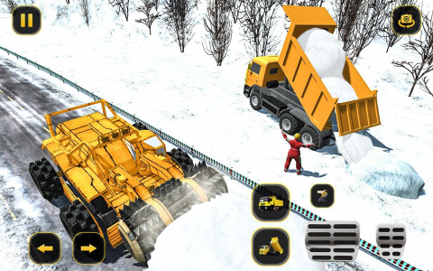 اسکرین شات برنامه Snow Plow Truck Driving Sim 3