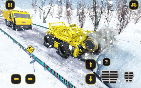 اسکرین شات برنامه Snow Plow Truck Driving Sim 2