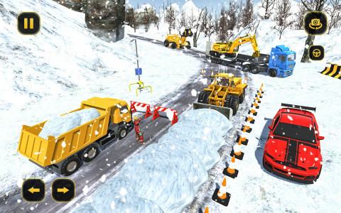 اسکرین شات برنامه Snow Plow Truck Driving Sim 1