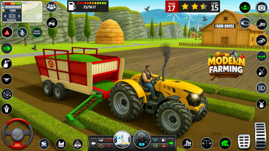 اسکرین شات 2 برنامه Big Farming Tractor Game 3D