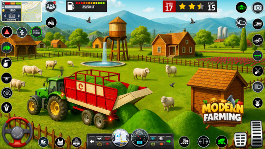 اسکرین شات 5 برنامه Big Farming Tractor Game 3D