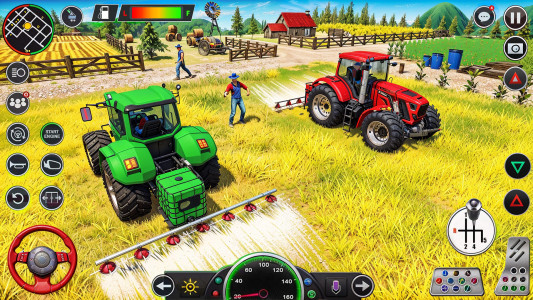 اسکرین شات 5 برنامه Big Farming Tractor Game 3D