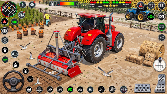 اسکرین شات 3 برنامه Big Farming Tractor Game 3D