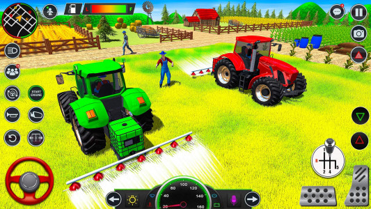 اسکرین شات برنامه Indian Farming Tractor Game 3D 5